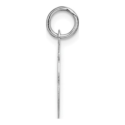 14K White Gold Script Letter D Charm – view 3