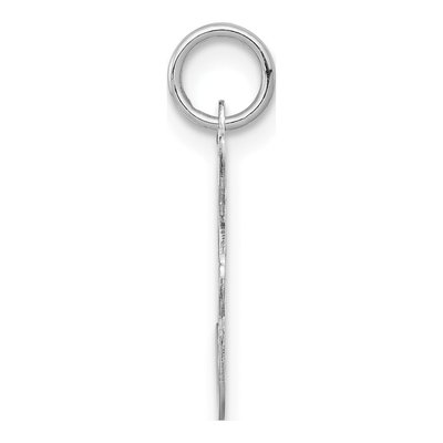 14K White Gold Script Letter F Pendant – view 3