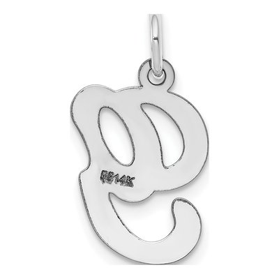 14K White Gold Script Letter G Charm – view 5