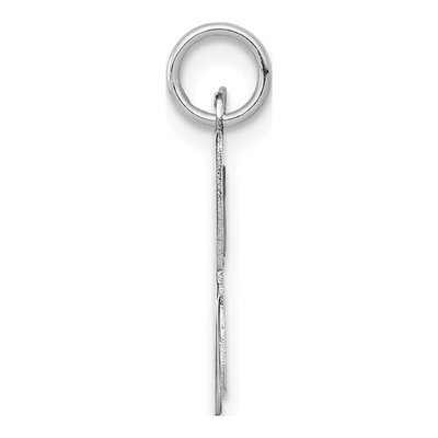 14K White Gold Script Letter H Charm – view 3