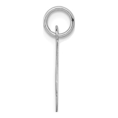 14K White Gold Script Letter J Charm – view 3