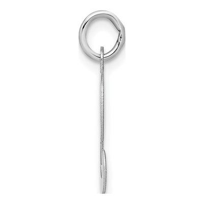 14K White Gold Script Letter L Pendant – view 3
