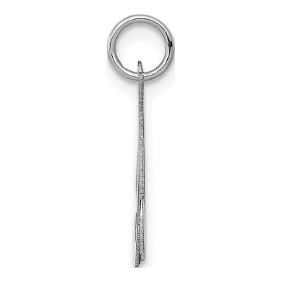 14K White Gold Letter M Charm – view 3