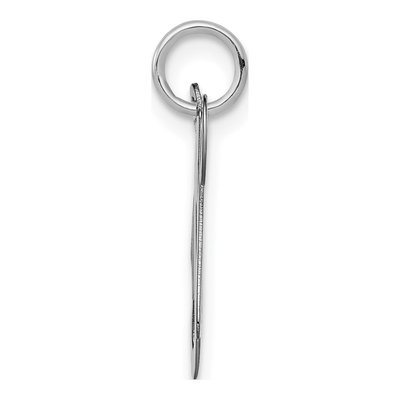 14K White Gold Script Letter N Pendant – view 3