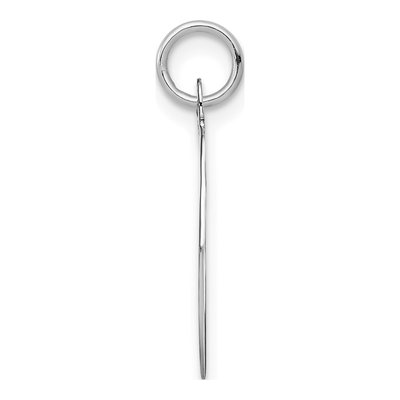 14K White Gold Script Letter O Pendant – view 3