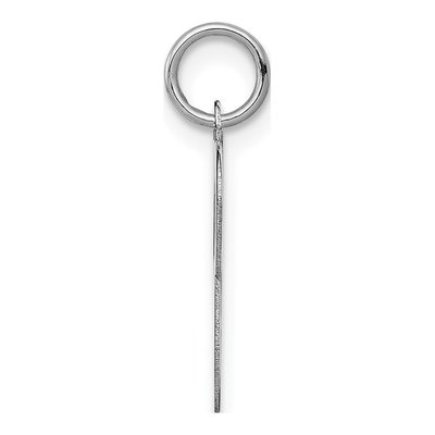 14K White Gold Script Letter P Charm – view 3