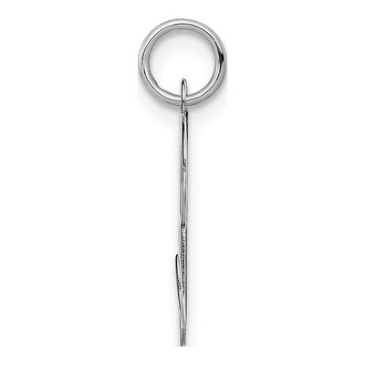 14K White Gold Script Letter R Charm – view 3