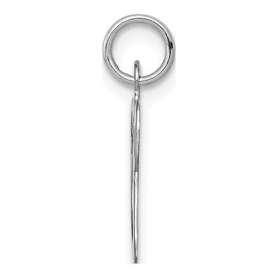 14K White Gold Script Letter V Pendant – view 3