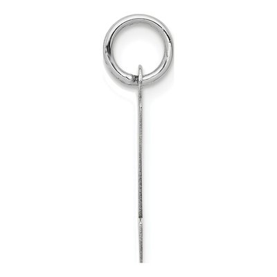 14K White Gold Script Letter Z Charm – view 2
