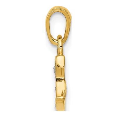 14K Yellow Gold Diamond Letter C Pendant – view 3