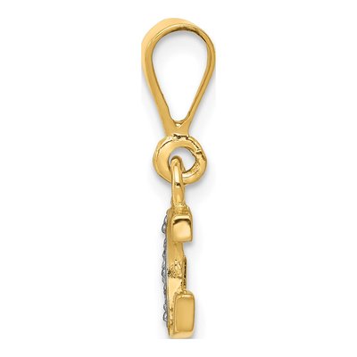 14K Yellow Gold Diamond Letter G Pendant – view 3