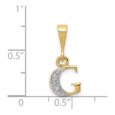 14K Yellow Gold Diamond Letter G Pendant – view 4