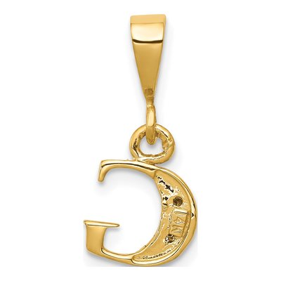 14K Yellow Gold Diamond Letter G Pendant – view 5