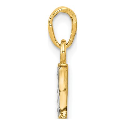 14K Yellow Gold Diamond Initial I Pendant – view 3