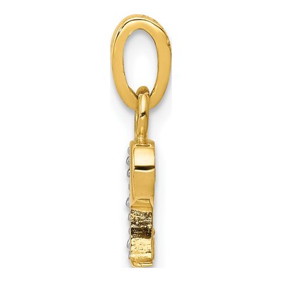 14K Yellow Gold Diamond Letter P Pendant – view 3