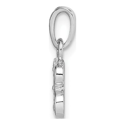 14K White Gold Diamond Letter B Pendant – view 3