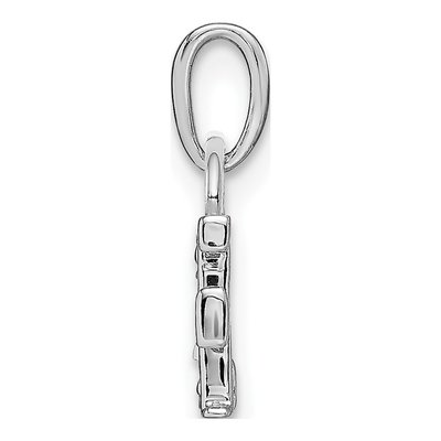 14K White Gold Diamond Letter F Pendant – view 3