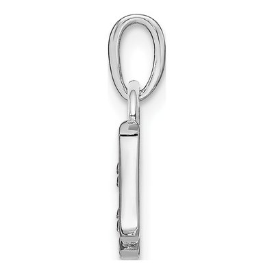 14K White Gold Diamond Letter H Pendant – view 3