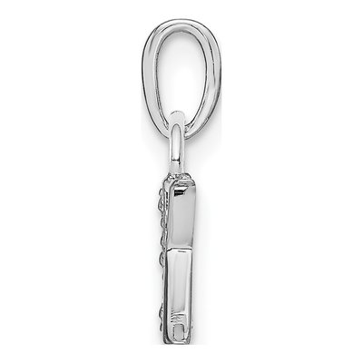 14K White Gold Diamond Letter K Pendant – view 3