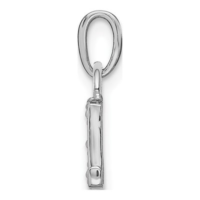 14K White Gold Diamond Letter L Pendant – view 3