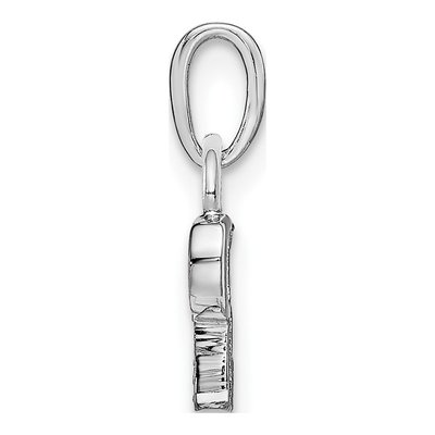 14K White Gold Diamond Letter P Pendant – view 3