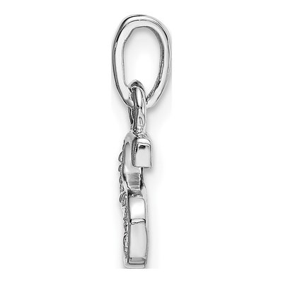 14K White Gold Diamond Letter S Pendant – view 3
