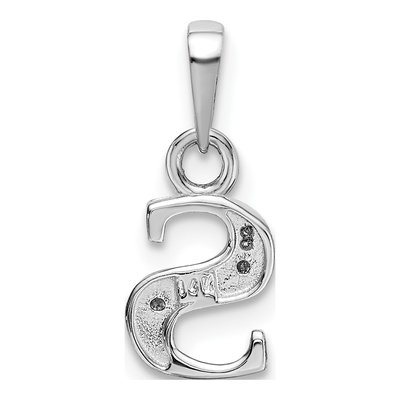 14K White Gold Diamond Letter S Pendant – view 5