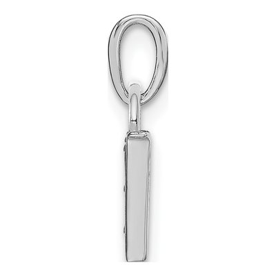 14K White Gold Diamond Letter W Pendant – view 3