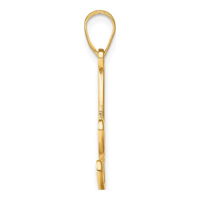 14K Yellow Gold Diamond Letter A Pendant – view 3