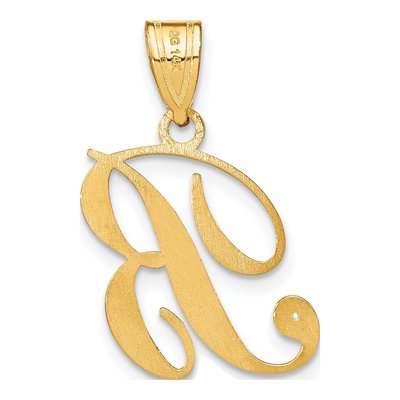 14K Yellow Gold Diamond Script Letter B Pendant – view 4
