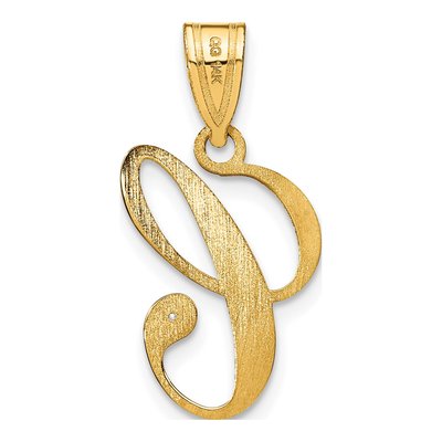 14K Yellow Gold Diamond Letter C Pendant – view 4