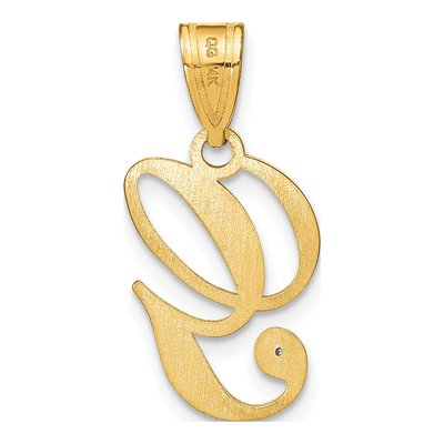 14K Yellow Gold Diamond Script Letter G Pendant – view 4