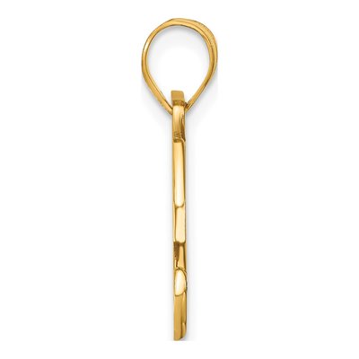 14K Yellow Gold Diamond Script Letter H Pendant – view 2