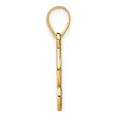 14K Yellow Gold Diamond Script Letter I Pendant – view 2