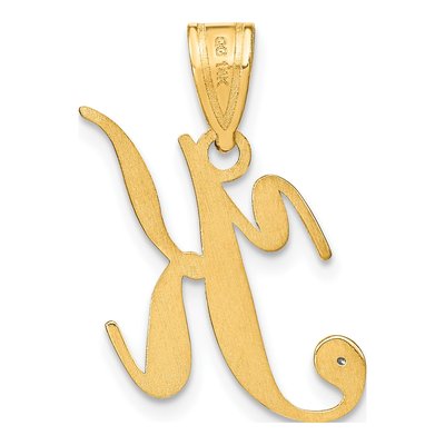 14K Yellow Gold Diamond Letter K Pendant – view 4