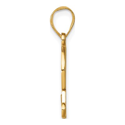 14K Yellow Gold Diamond Letter L Pendant – view 3