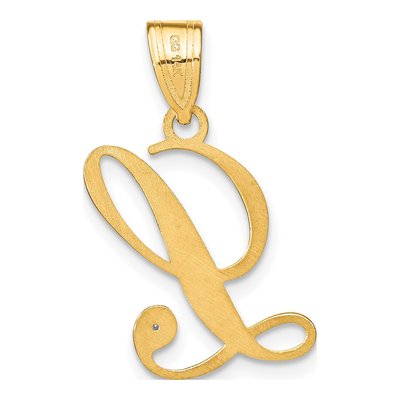14K Yellow Gold Diamond Letter L Pendant – view 4