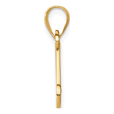 14K Yellow Gold Diamond Script Letter N Pendant – view 3