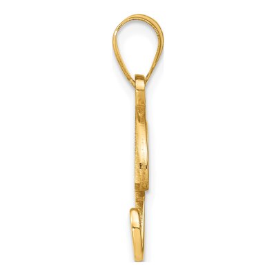 14K Yellow Gold Diamond Script Letter P Pendant – view 3