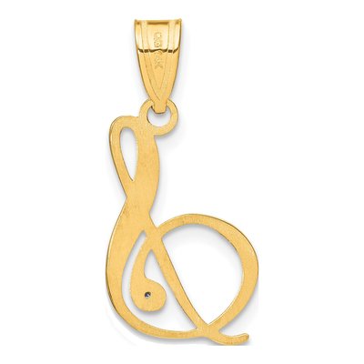 14K Yellow Gold Diamond Letter S Pendant – view 4