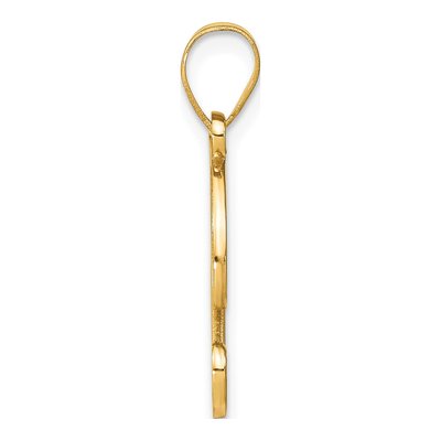 14K Yellow Gold Diamond Script Letter T Pendant – view 3