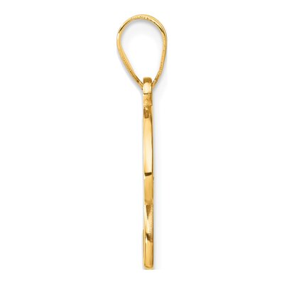 14K Yellow Gold Diamond Letter U Pendant – view 2