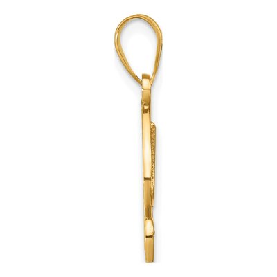 14K Yellow Gold Diamond Script Letter X Pendant – view 3
