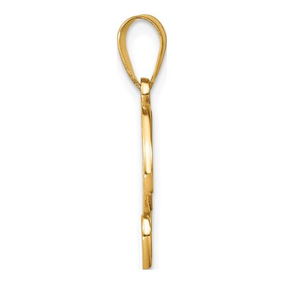 14K Yellow Gold Diamond Script Letter Y Pendant – view 3