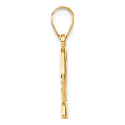14K Yellow Gold Diamond Script Letter Z Pendant – view 2
