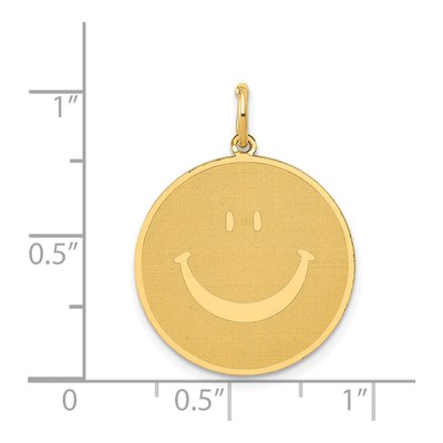 14K Yellow Gold Smiley Face Pendant – view 4