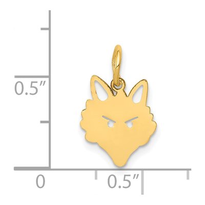 14K Yellow Gold Fox Head Pendant – view 4