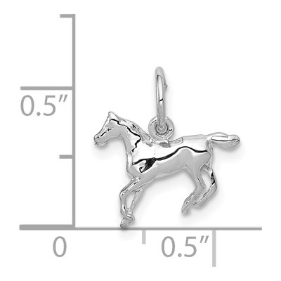 14K White Gold Cantering Horse Pendant – view 5
