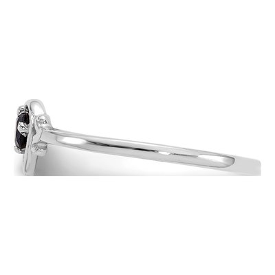14K White Gold Sapphire Heart Ring – view 4