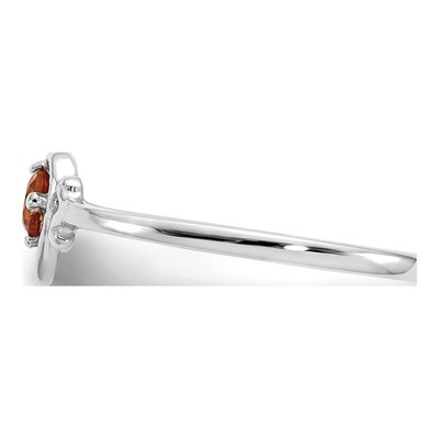 14K White Gold Citrine Heart Birthstone Ring – view 4